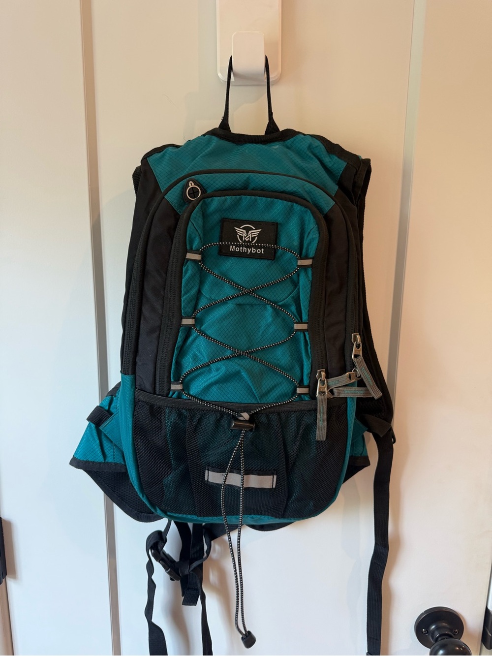 Teal & Black Hiking Mothybot Backpack